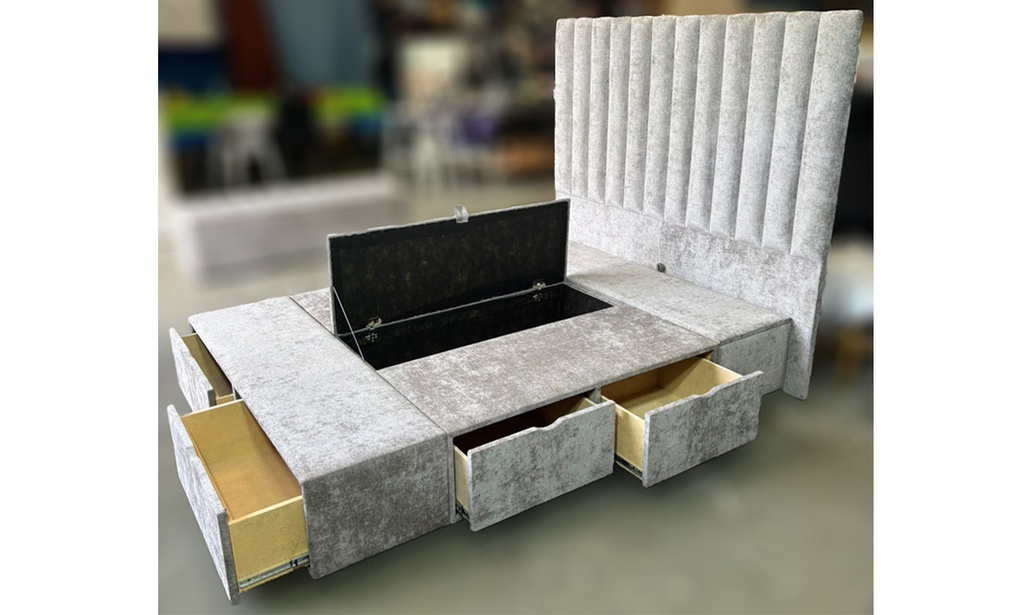 Base Sommier 6 Cajones 2 Bauleras 1.40x1.90 Especial